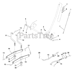 Poulan 259724 - Poulan Lawn Tractor (2001) Lift Assembly