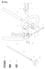 Husqvarna 327 LX - Husqvarna String Trimmer (SN: 20080900001 - 20090100000) SHAFT &amp; HANDLE 2
