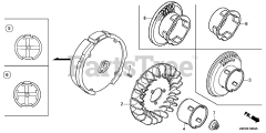 Honda GX120 UT3X QXUZ (GCCJT) - Honda Engine, Made in Thailand (SN: GCCJT-1398594 - GCCJT-9999999) FLYWHEEL