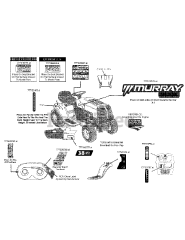Murray 13BC76LF058 - Murray Lawn Tractor (2014) Label Map