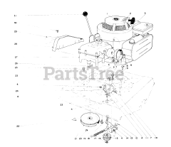 Toro 56000 (526) - Toro Sportsman Rear-Engine Riding Mower (SN: 005000001 - 005999999) (1975) Engine Assembly