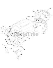 Cub Cadet 5252 (54AE52D-710) - Cub Cadet Compact Tractor Hood, Grill and Side Panels (Mfg. code 1C315G and before)