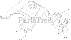 Toro 38272 (180) - Toro 18" Power Clear Snow Thrower (SN: 310000001 - 310002466) (2010) Shroud Assembly