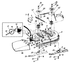 MTD 134R617G000 - MTD Lawn Tractor (1994) Deck Assembly