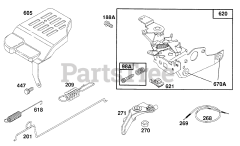Briggs & Stratton 122802-0410-XX - Briggs & Stratton Vertical Engine Control Bracket Assy