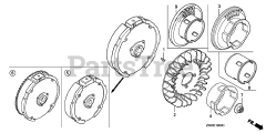 Honda GX200 QXB2/A (GCAE) - Honda Engine, Made in Japan (SN: GCAE-1900001 - GCAE-8999999) FLYWHEEL
