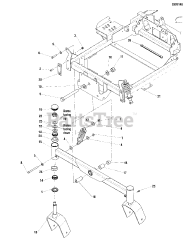 Simplicity ZT 4000 B 2648 (5900765) - Simplicity ZT 4000 Series 48" Zero-Turn Mower, 26hp Briggs & Stratton Main Frame &amp; Front Suspension Group