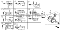 Honda GX160 UT2 QWX2/A (GCBPT) - Honda Engine, Made in Thailand (SN: GCBPT-4000001 - GCBPT-9999999) CRANKSHAFT (2)