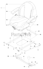Husqvarna PZ 6029 D (966476701) - Husqvarna 60" Zero-Turn Mower (2010-03) Seat