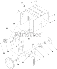 Toro 38818 (722 E) - Toro 22" Power Throw Snow Thrower (SN: 313000001 - 313999999) (2013) Frame and Pulley Assembly