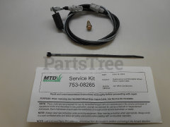 MTD 753-08265 Wheel Clutch Cable Kit, 51.0" Lg - image 1