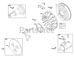 Briggs & Stratton 61A277-0101-J1 - Briggs & Stratton Horizontal Engine Flywheel/Ignition/Starter Group