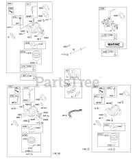 Briggs & Stratton 122432-0152-E8 - Briggs & Stratton Horizontal Engine Carburetor