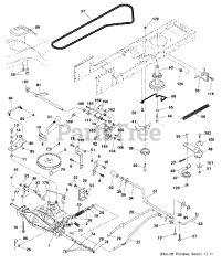 Poulan PO 14542 LT (960120119-00) - Poulan Lawn Tractor (2011-03)