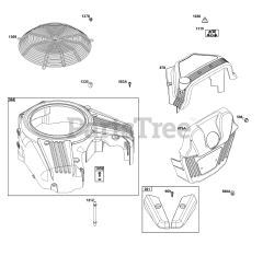 Briggs & Stratton 61A777-0102-J1 - Briggs & Stratton Vertical Engine Blower Housing Group