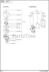 Subaru Robin 170DT0101 (SP-170) - Subaru Robin Engine 317 Intake &amp; Exhaust