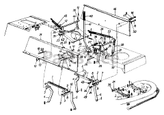 White Outdoor LT-125 (136L691F190) - White Outdoor 38" Lawn Tractor (1996) Upper Frame And Deck Lift