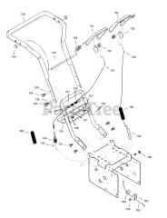 Murray 627802x85A - Murray 27" Snow Thrower (2003) Handle Assembly