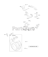 Briggs & Stratton 350442-0002-01 - Briggs & Stratton Horizontal Engine Air Guides, Back Plate, Blower Housing