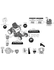 Murray 13B326JC758 - Murray Lawn Tractor (2015) Label Map