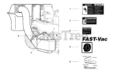 Simplicity 5048265 - Simplicity 61" 3-Bag Collection System Decal Group - Fast-Vac Blower S/N: 06/2014 &amp; Below (5301211)