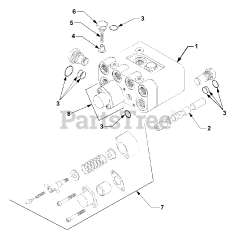 Cub Cadet 641 (590-641-100) - Cub Cadet 66" Front Loader att Hydraulic Valve Assembly