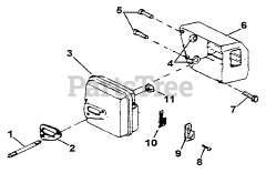 Green Machine 1900 E - Green Machine Edger Muffler