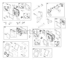 Briggs & Stratton 61H277-0010-E1 - Briggs & Stratton Horizontal Engine Cylinder Head Group