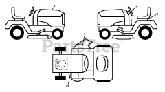 RedMax YT 1846 (960430235-00) - RedMax 46" Yard Tractor, 18hp (2017-05) DECALS