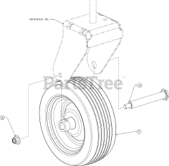 Troy-Bilt 23AACAAX711 - Troy-Bilt FLEX Leaf Blower Attachment (2016) Front Wheel