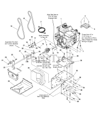 Brute 1695566 - Brute 27" Snow Thrower, 11.5 Gross TP (2008) Engine and Frame Group - Steerable