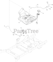 Toro 77284 (2000) - Toro 60" Z Master Zero-Turn Mower (SN: 411926491 - 412999999) Fuel Assembly
