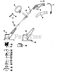 Weed Eater 409 - Weed Eater String Trimmer, Electric TRIMMER ASSEMBLY