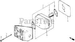 Honda HR214 PXA#1 (HR214) - Honda 21" Walk-Behind Mower, Made in USA (SN: HR214-6000001 - HR214-9999999) MUFFLER