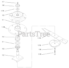 Toro 30135 - Toro 36" Side-Discharge Mower Deck (SN: 210000001 - 210999999) (2001) Spindle Housing Assembly No. 27-0870