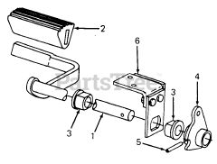 Cub Cadet 805 (136-192-100) - Cub Cadet Lawn Tractor Clutch Pedal &amp; Connections