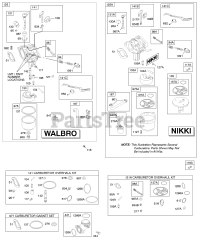 Briggs & Stratton 31H777-0177-E1 - Briggs & Stratton Vertical Engine Carburetor, Kit - Carburetor Overhaul