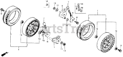 Honda HR214 PXA#1 (HR214) - Honda 21" Walk-Behind Mower, Made in USA (SN: HR214-6000001 - HR214-9999999) HR194/21FRONT WHEEL