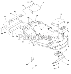 Ferris ISX 3300 (5902066) - Ferris ISX3300 Series 60" Zero-Turn Mower, 31hp Kawasaki 60" Mower Deck Group - Housing, Covers, Spindles, and Blades