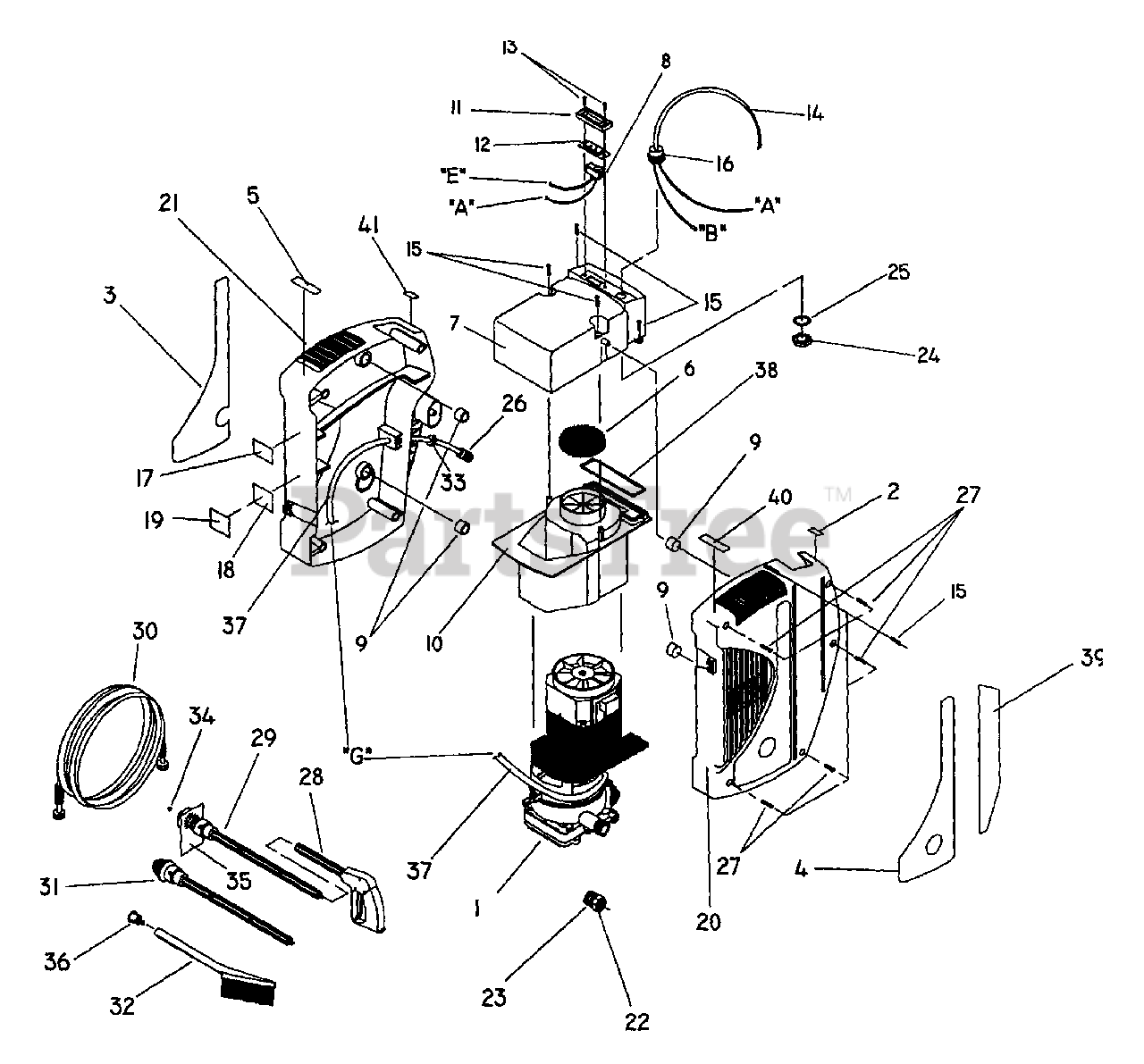 Craftsman 11360 Craftsman 1,300 PSI Pressure Washer Pump & Motor