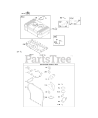 Briggs & Stratton 133432-1010-E2 - Briggs & Stratton Horizontal Engine Fuel Tank Group, Kits/Gasket Sets-Engine