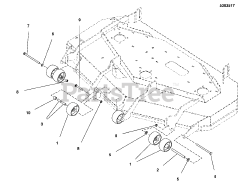 Ferris IS 2100Z (5901333) - Ferris IS2100Z Series 61" Zero-Turn Mower, 28hp Briggs & Stratton 52" &amp; 61" Mower Deck Group - Rollers S/N: 2017954955 &amp; Below