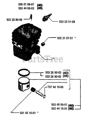 Husqvarna 40 - Husqvarna Chainsaw (1995-06) Piston/Cylinder