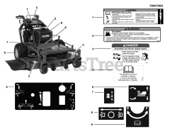 Ferris Comfort Control DD (5900553) - Ferris Comfort Control DD 52" Walk-Behind Mower, 21hp Kawasaki, Side-Discharge Decal Group - Safety &amp; Operation (Domestic)