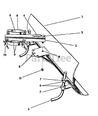Simplicity B - Simplicity Two-Wheeled Tractor, 1.5hp Snow Plow Group - 30" (3736I01)