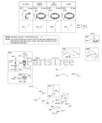 Briggs & Stratton 284H07-0110-E1 - Briggs & Stratton Vertical Engine Alternator, Controls, Electric Starter, Governor Spring, Ignition