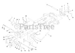 Toro 73428 (312-8) - Toro Garden Tractor (SN: 089000001 - 089000499) (1998) Hitch Assembly