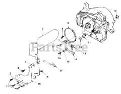 Homelite 330 (UT-10575) - Homelite Chainsaw Chain Brake and Chain Stop