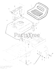 Simplicity 1691461 - Simplicity SunRunner 36" Front Cut Rear-Engine Riding Mower, 8hp Seat &amp; Deck Group - Early Models