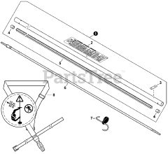 Shindaiwa 66004 (99922205138) - Shindaiwa Brushcutter Attachment (SN: U03100001001 - U03100999999) MAIN PIPE